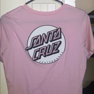 pink santa cruz tee